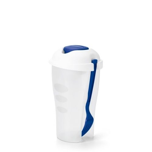 Copo para salada personalizado com garfo e molheira