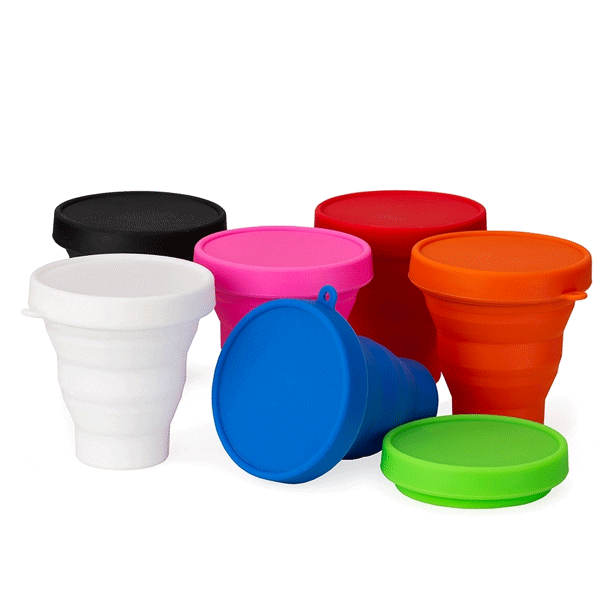 Copo retrátil de silicone promocional