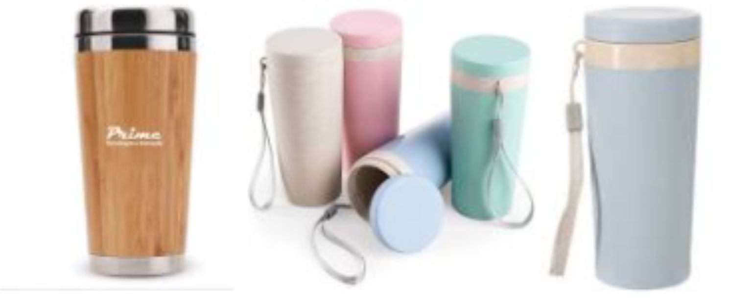 Copo térmico fibra de bambu personalizado