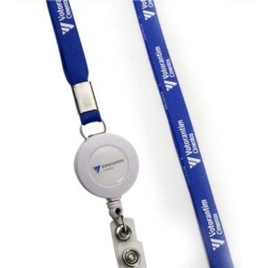 Cordão porta crachá retrátil personalizado