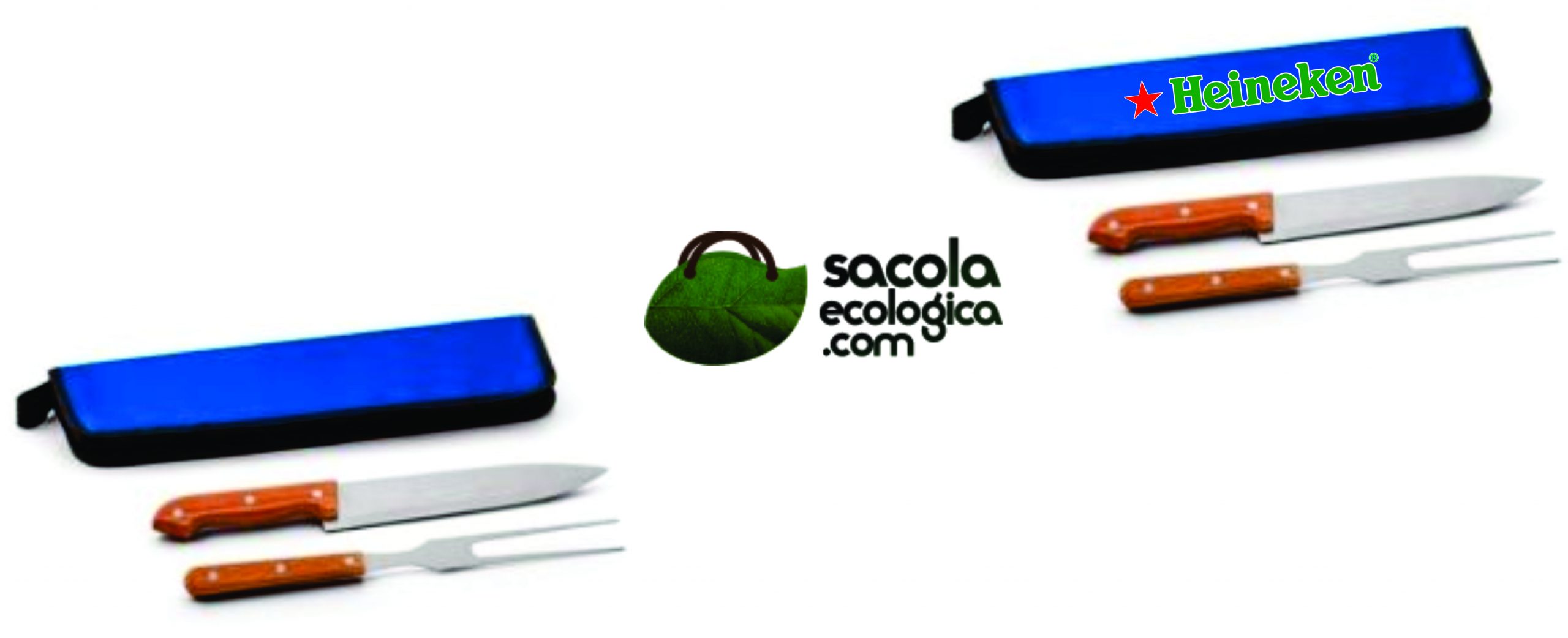 Kit churrasco azul personalizado