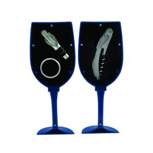 Kit vinho no formato de taça