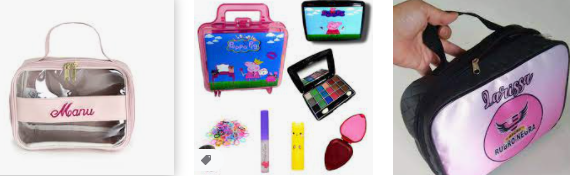 Maleta de maquiagem personalizada