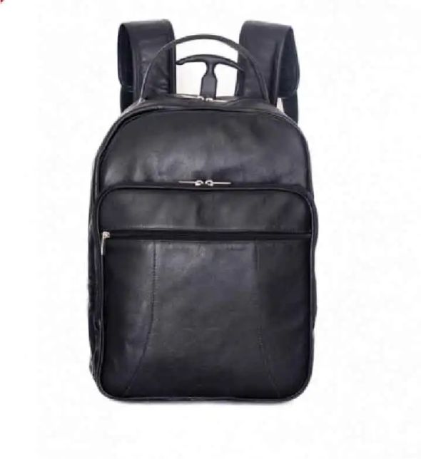 Mochila De Couro Personalizada Preta