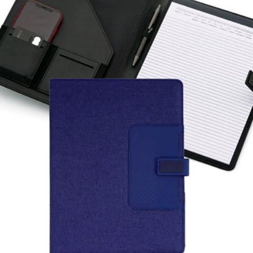 Pasta empresarial azul personalizada