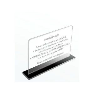Placa de homenagem acrílico
