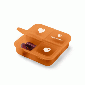 Porta Comprimidos com Interiores Extraíveis