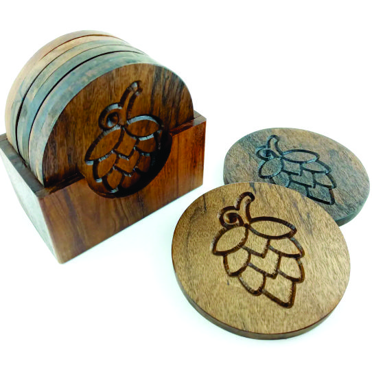 Porta Copos de Bambu Personalizados