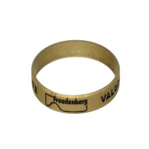 Pulseira de silicone dourada personalizada