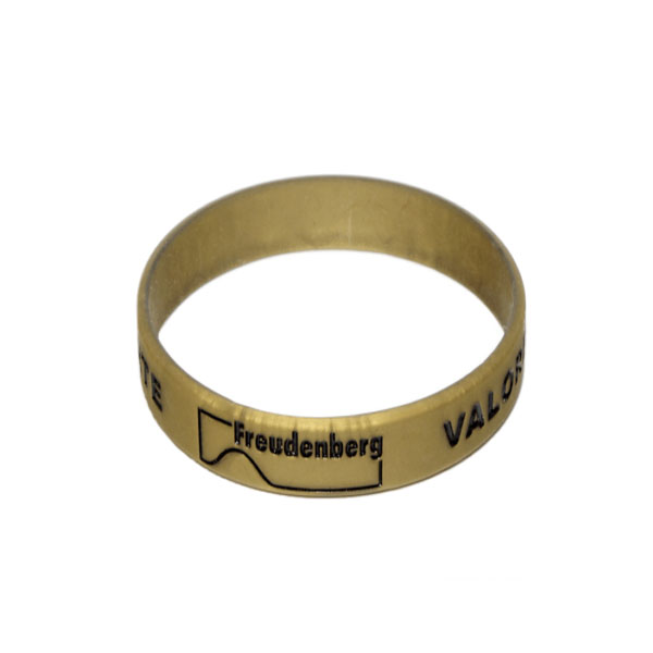 Pulseira de silicone dourada personalizada