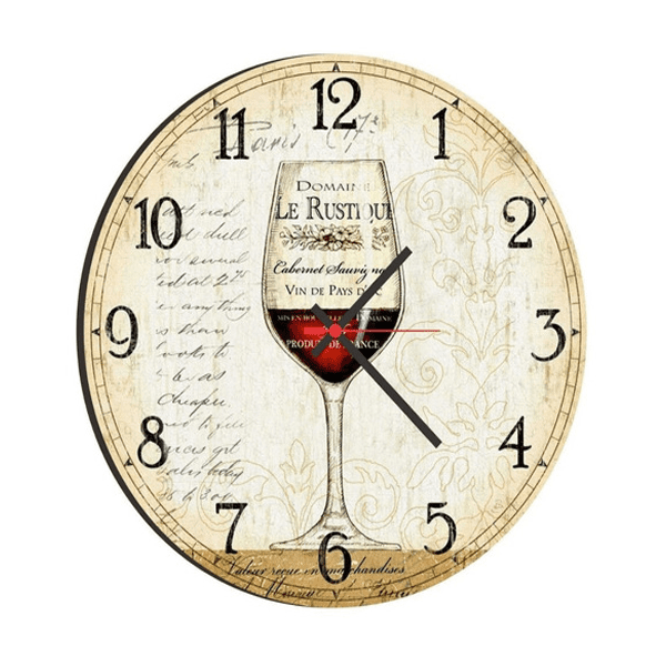 Relógio de Parede Vinho