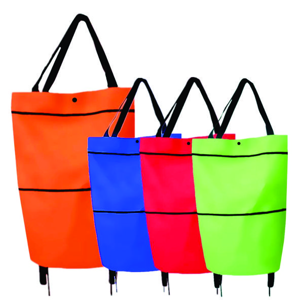 Sacola dobrável com carrinho