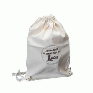 Saquinho Ecológico de Algodão Cru Personalizado com sua Logo