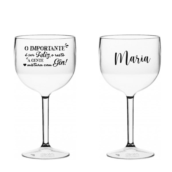 Taça de Acrílico Transparente Personalizada