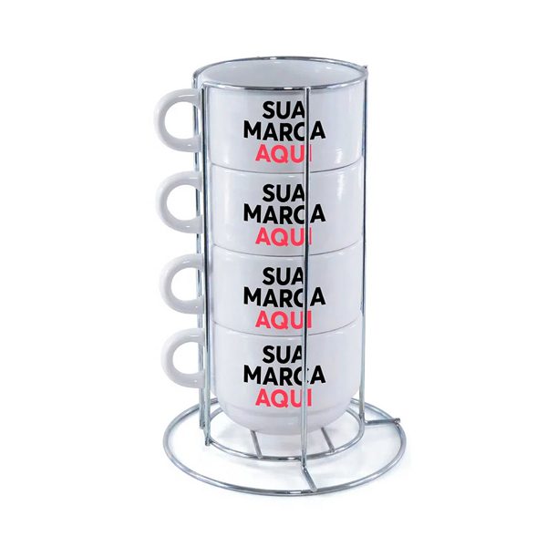 Torre Xícara de Cerâmica Com Sua Foto ou Logo