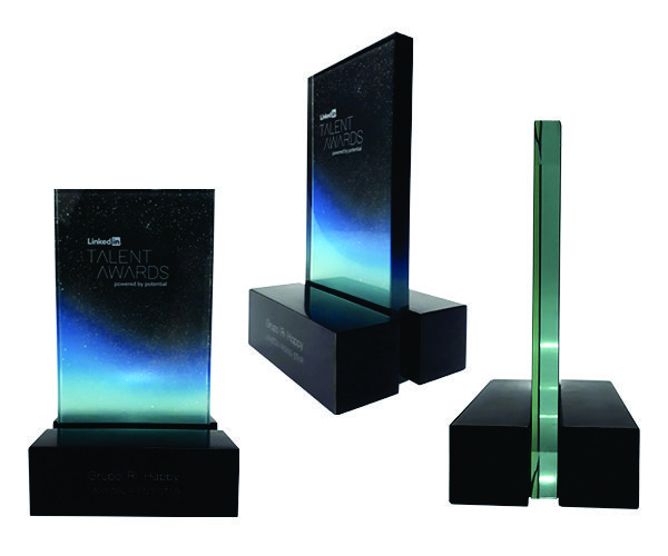 Troféu De Vidro Personalizado Brinde