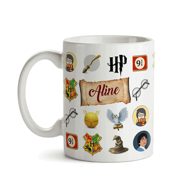 Xícara Harry Potter Desenhos Cute Chibi – Mega Oferta