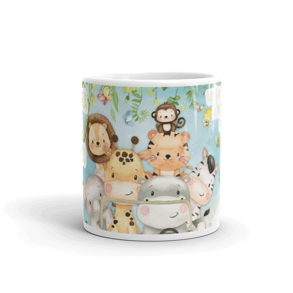 Xicara de Porcelana Personalizada Safári