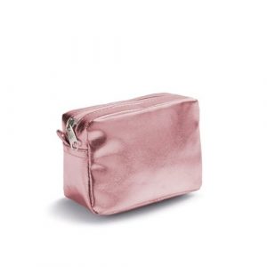 Bolsa rosa para cosméticos personalizada