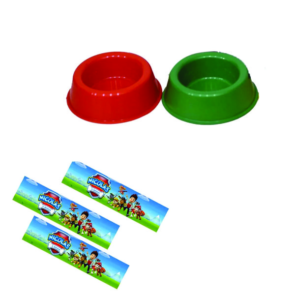 Comedouro 140ml com Adesivo Personalizado