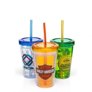 Copo personalizado com canudo