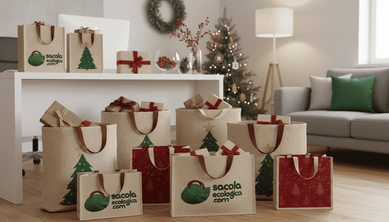 Brinde de Natal Sustentável: A Revolução das Sacolas Ecológicas que Substituem o Plástico
