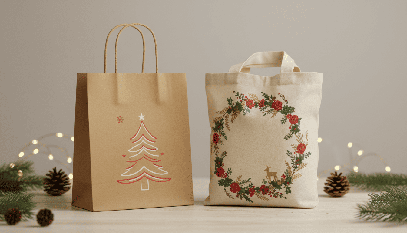 Sacola kraft personalizada de Natal x Sacola Ecológica: qual a melhor para sua marca?