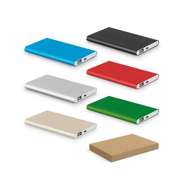 Bateria portátil slim em alumínio 100% reciclado (4.000 mAh)